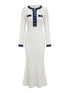 'Rhoswen' Knitted Long Sleeve Sweater Dress - Celes Fashion